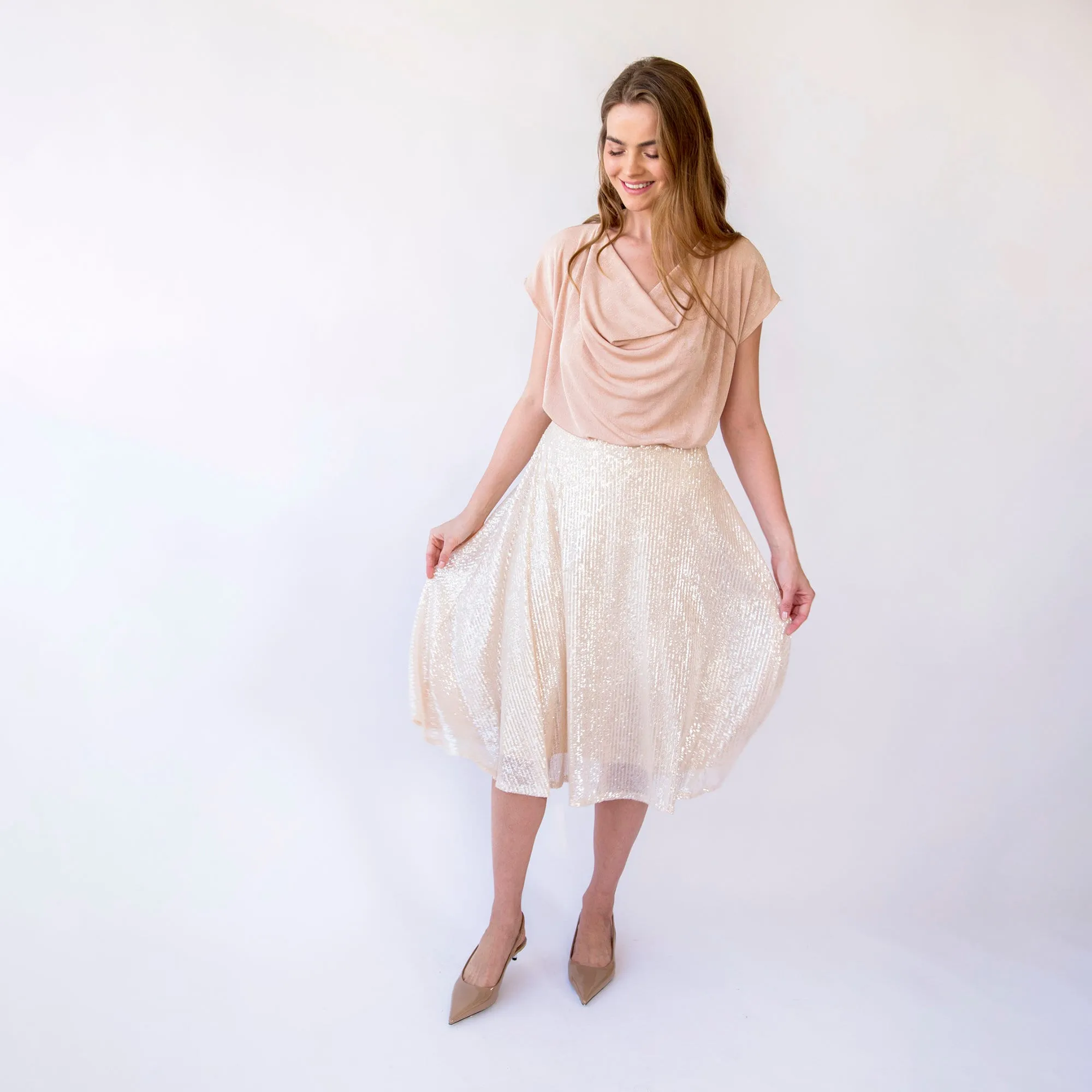 Evening Top with Cowl Neckline  #2066