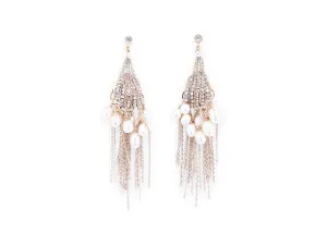 Fan-shape Pearl earring