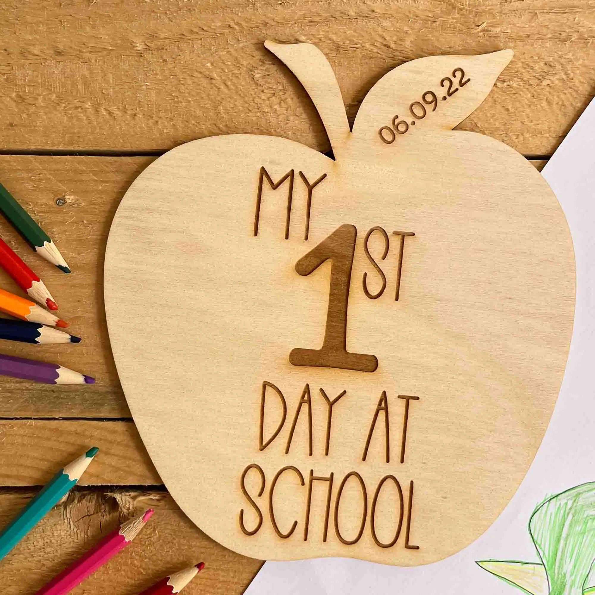 First Day/Back to School or Nursery Apple Photo Prop