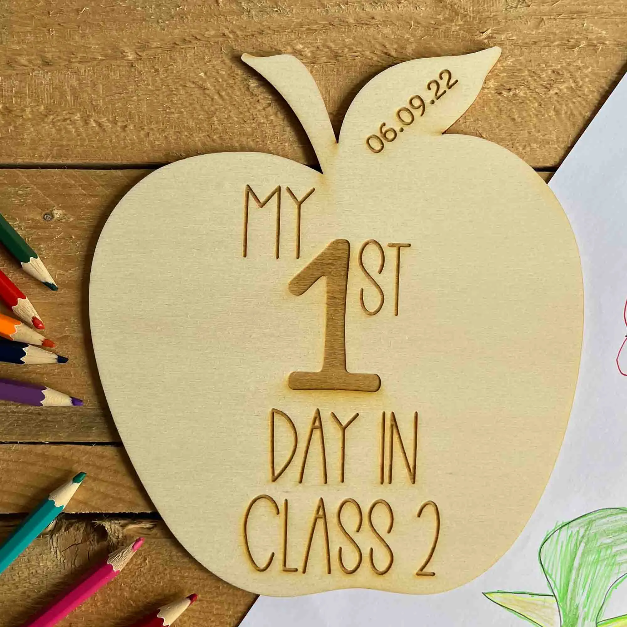 First Day/Back to School or Nursery Apple Photo Prop