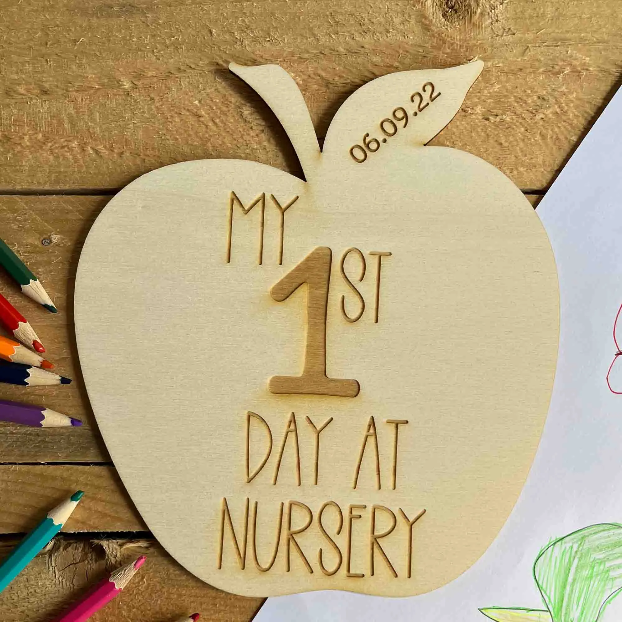 First Day/Back to School or Nursery Apple Photo Prop