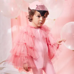 Flamingo Tulle Cape and Cap Dress Up Set