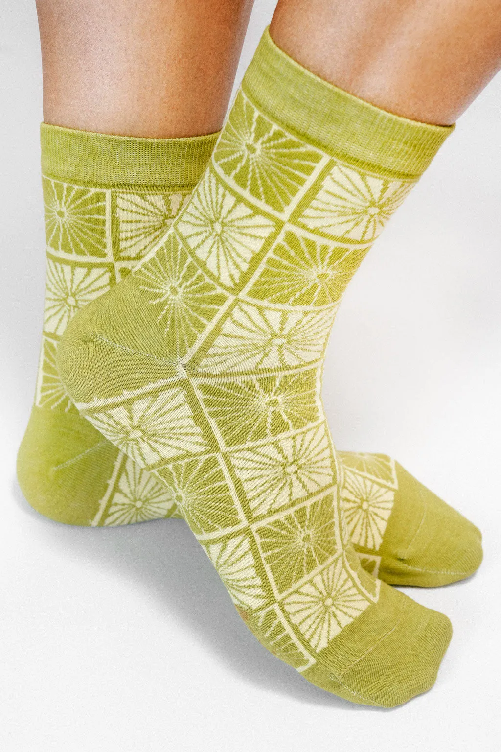 Flower Checkers Knit Ankle Sock by The SoulShine Co.