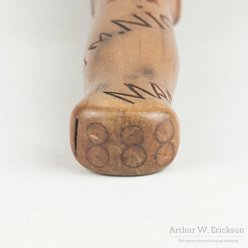 Folk Art Carved Texas IOOF Presentation Gavel