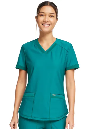 Form CK840 V-Neck Top Hunter Green