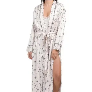 Free People Pajama Party Robe in Ivory Combo size S