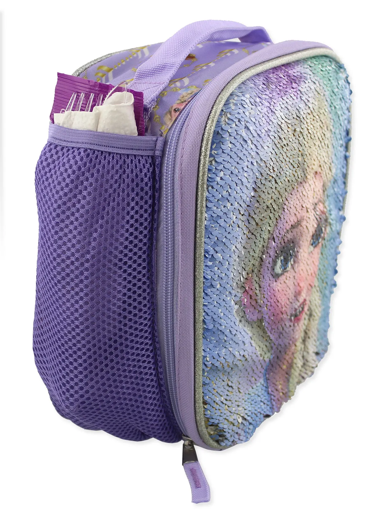 Frozen 2 Elsa Anna Insulated Flip Sequin School Lunch Box