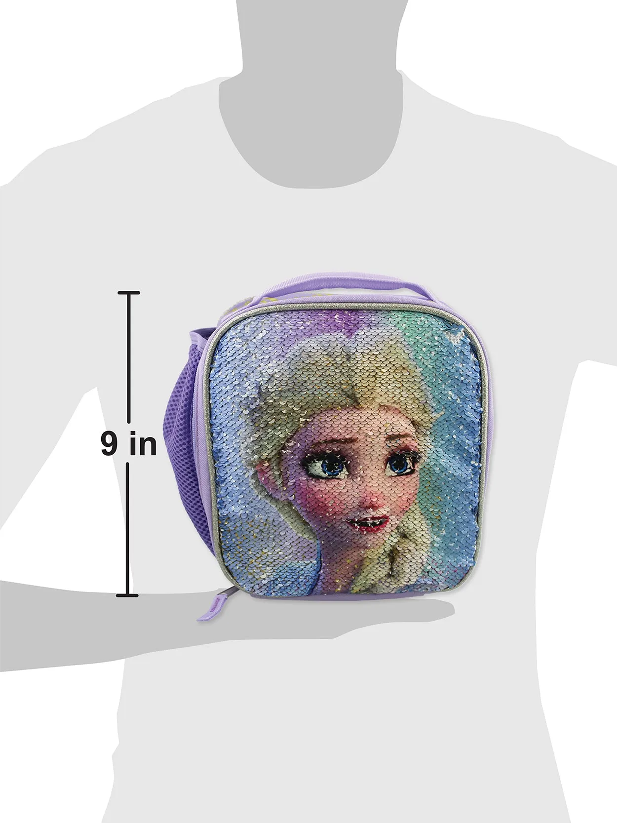 Frozen 2 Elsa Anna Insulated Flip Sequin School Lunch Box