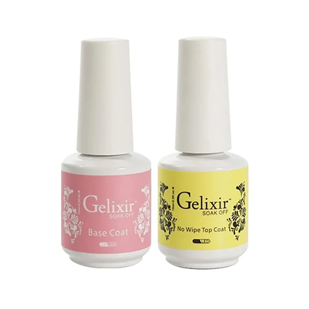 GELIXIR Holiday Gift Bundle: 4 Gel & Lacquer, 1 Base Gel, 1 Top Gel - 001, 010, 067, 036