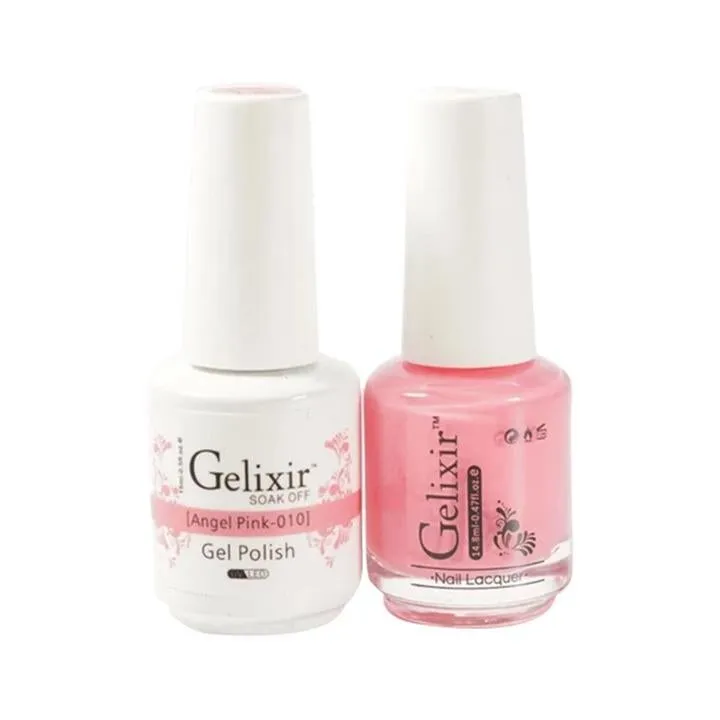 GELIXIR Holiday Gift Bundle: 4 Gel & Lacquer, 1 Base Gel, 1 Top Gel - 001, 010, 067, 036