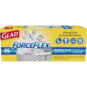Glad ForceFlex 8-Gallon Quick-Tie Trash Bags