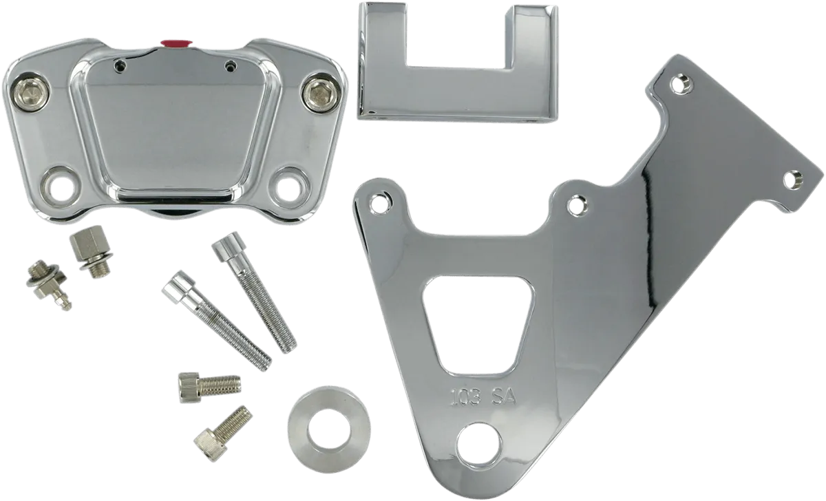 GMA Engineering GMA-103SASC 2-Piston Custom Rear Brake A-Caliper Kit - Smooth Chrome