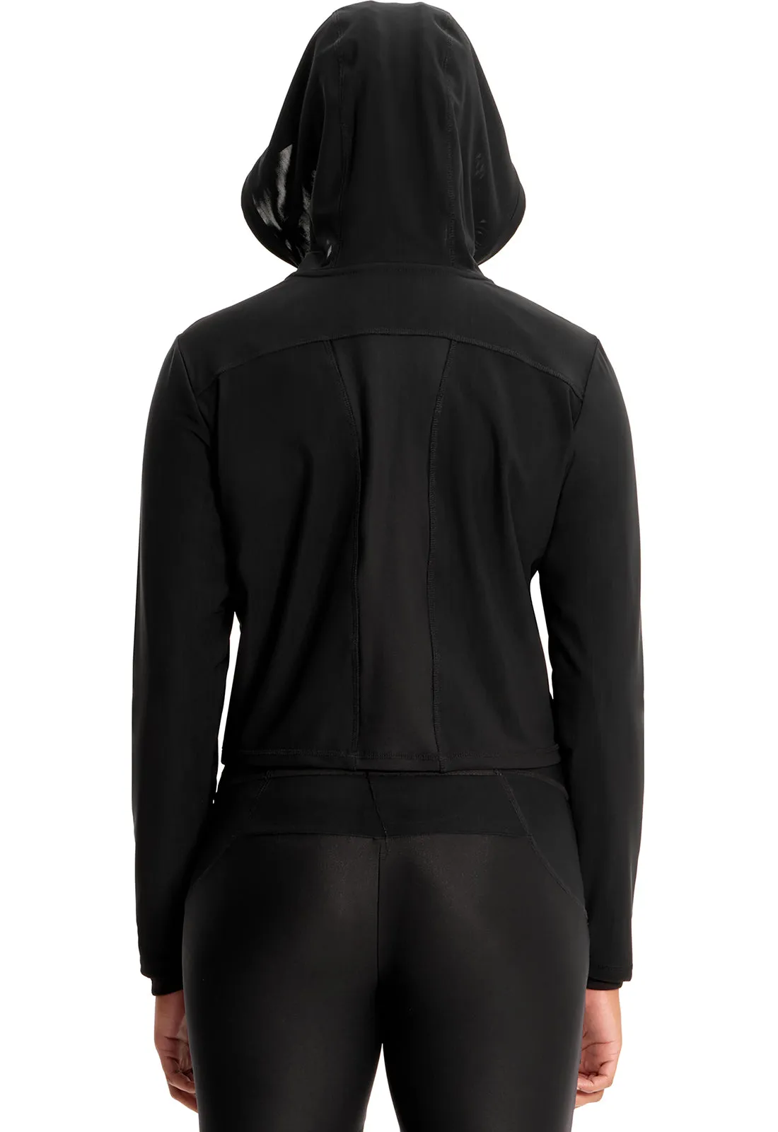 GNR8 Kinetic IN326 Mesh Zip Front Crop Jacket Black
