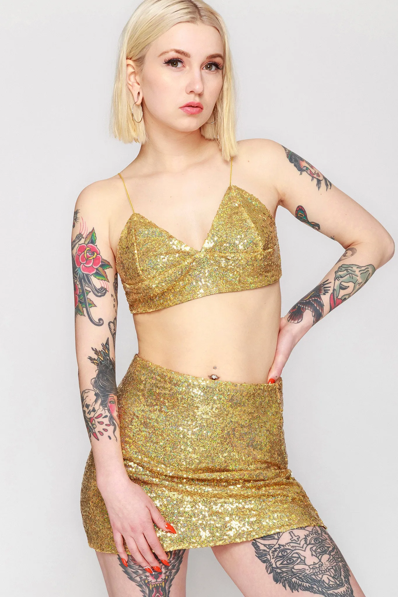 Gold Glittoris Bralette