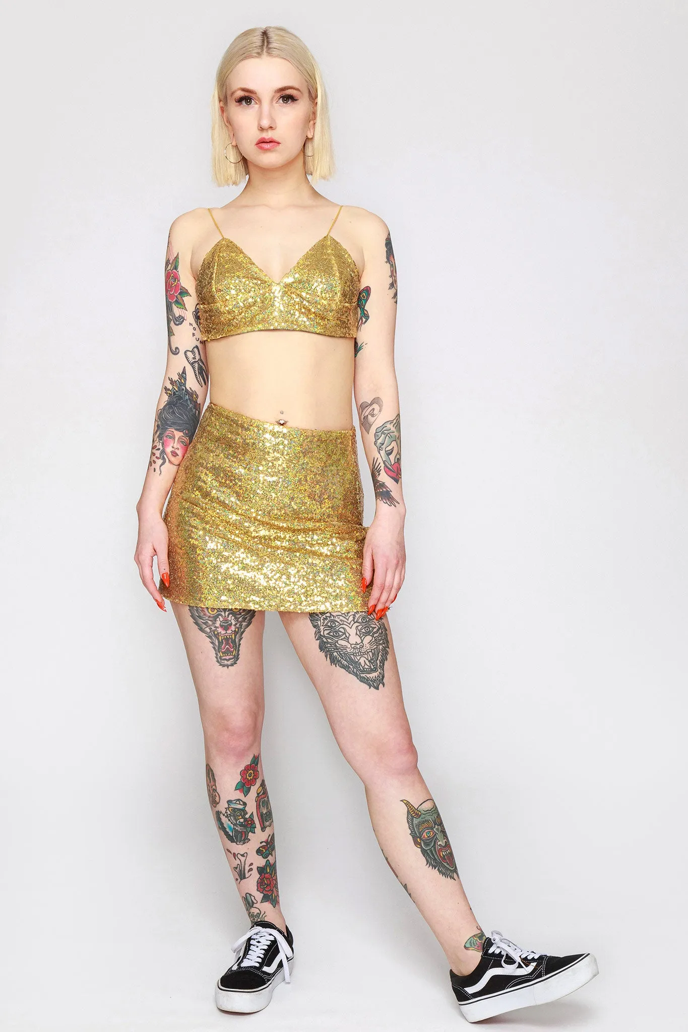 Gold Glittoris Bralette