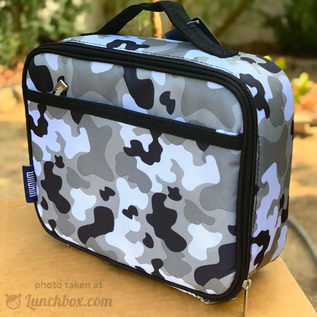 Gray Camo Insulated Lunch Box