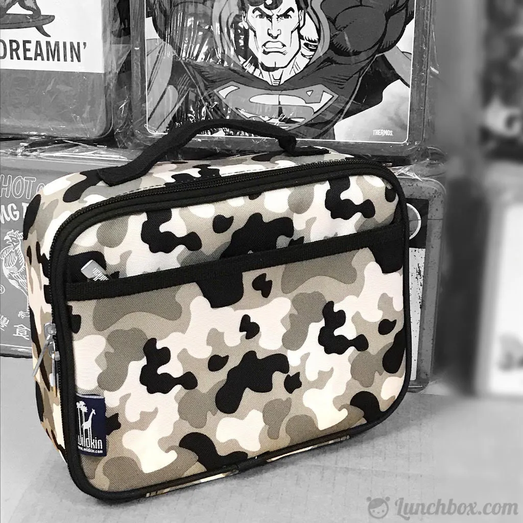 Gray Camo Insulated Lunch Box