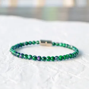 Green Hematite Picasso Magnetic Bracelet