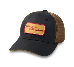 H-D Font Baseball Hat - Brown