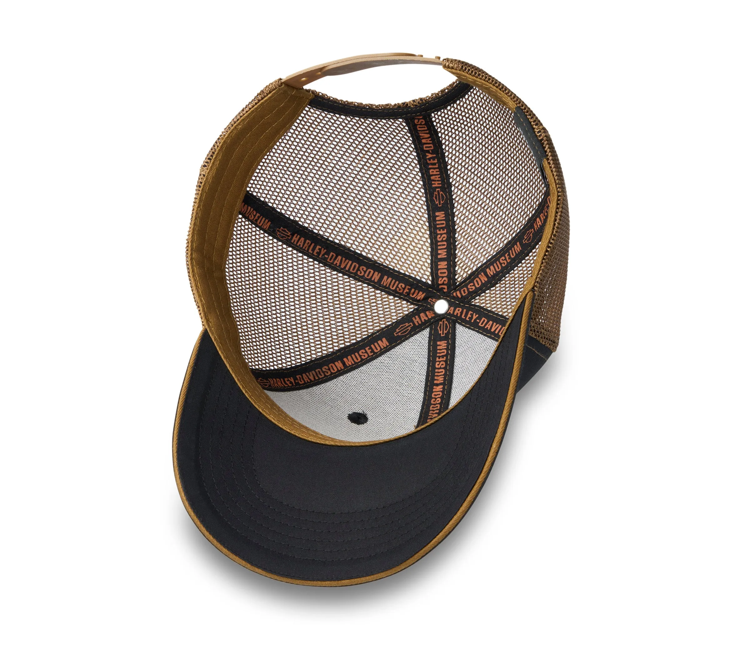 H-D Font Baseball Hat - Brown