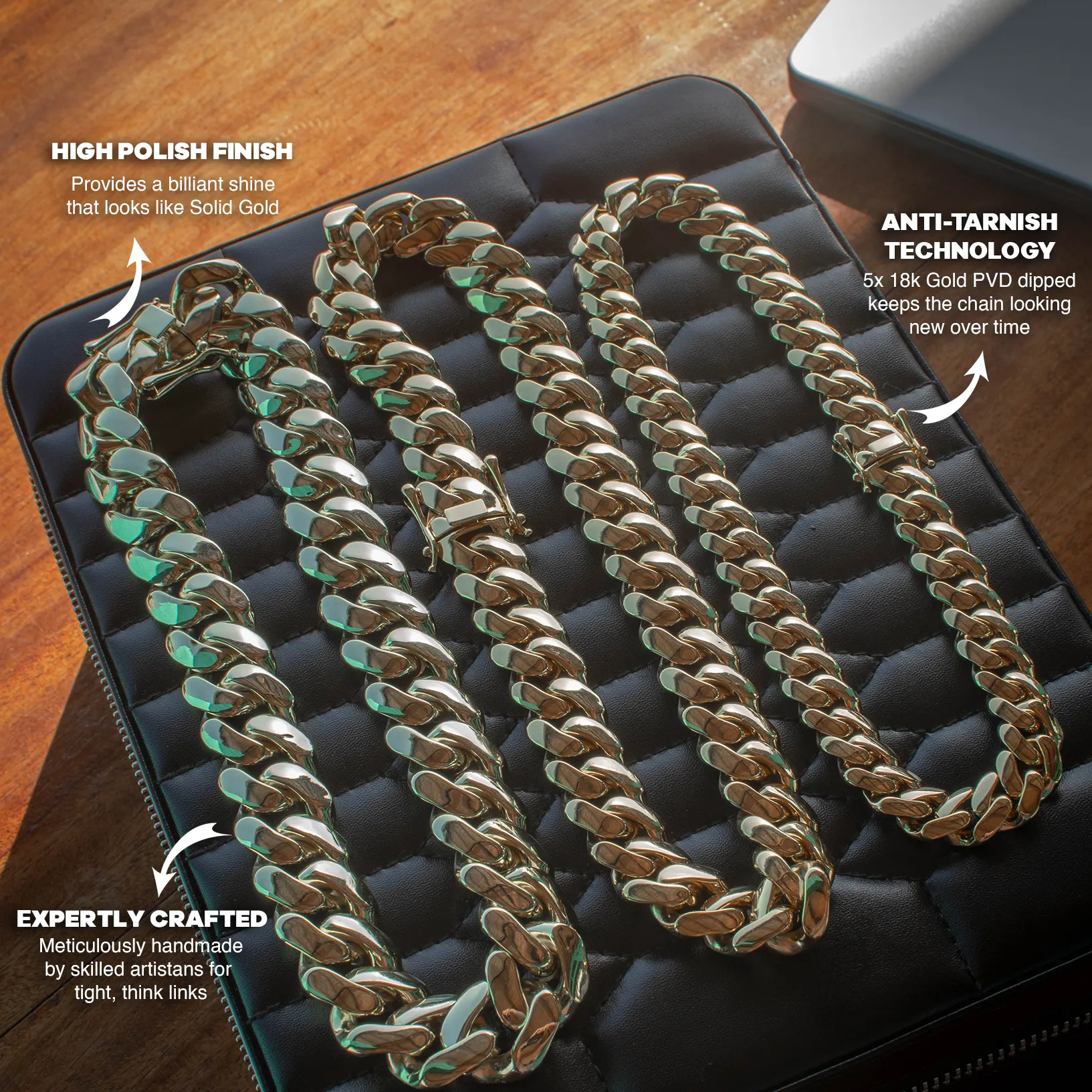 Handmade Miami Cuban Link Chain   Bracelet Bundle