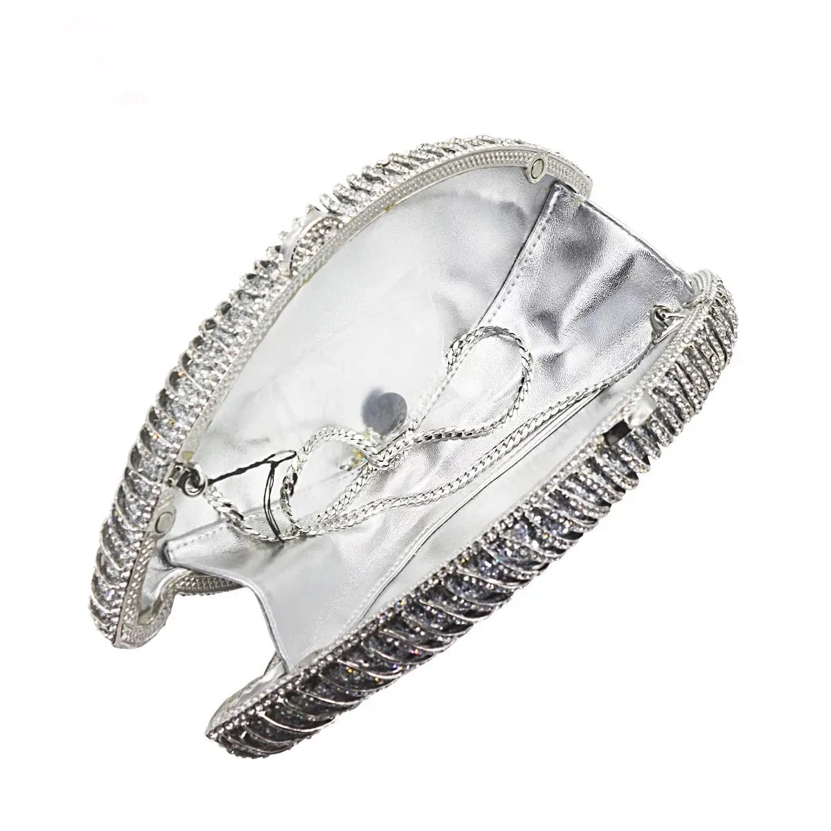 Handmade Rhinestone Eye Clutch