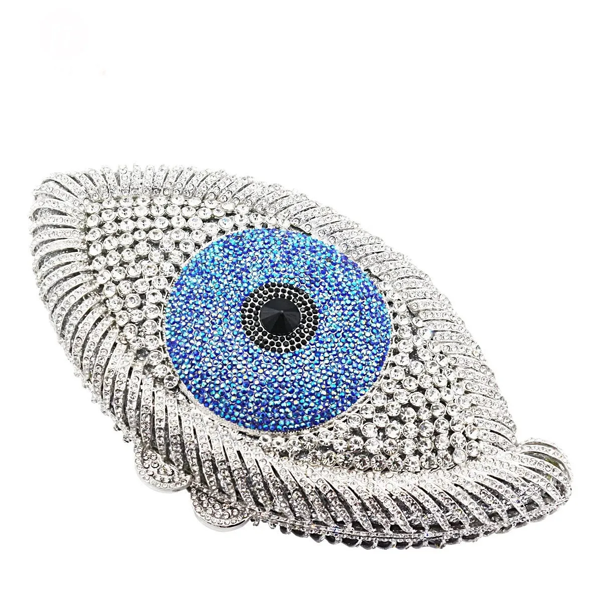 Handmade Rhinestone Eye Clutch