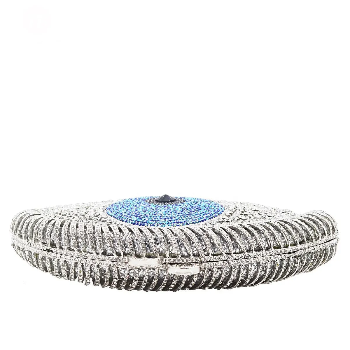 Handmade Rhinestone Eye Clutch