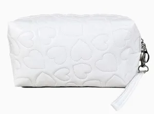 Heart Embossed Pouch w Wrist Strap