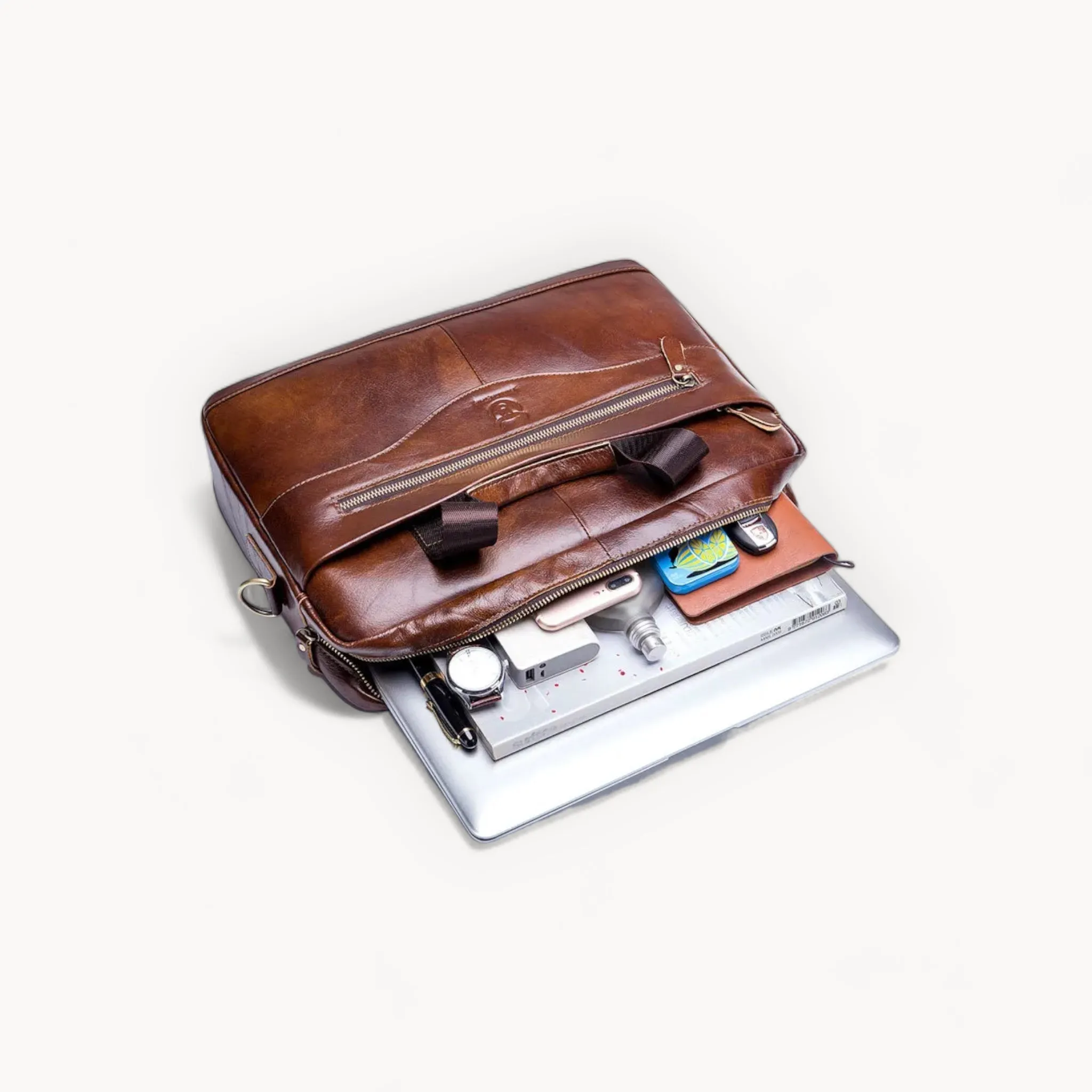 Heritage Espresso Leather Briefcase