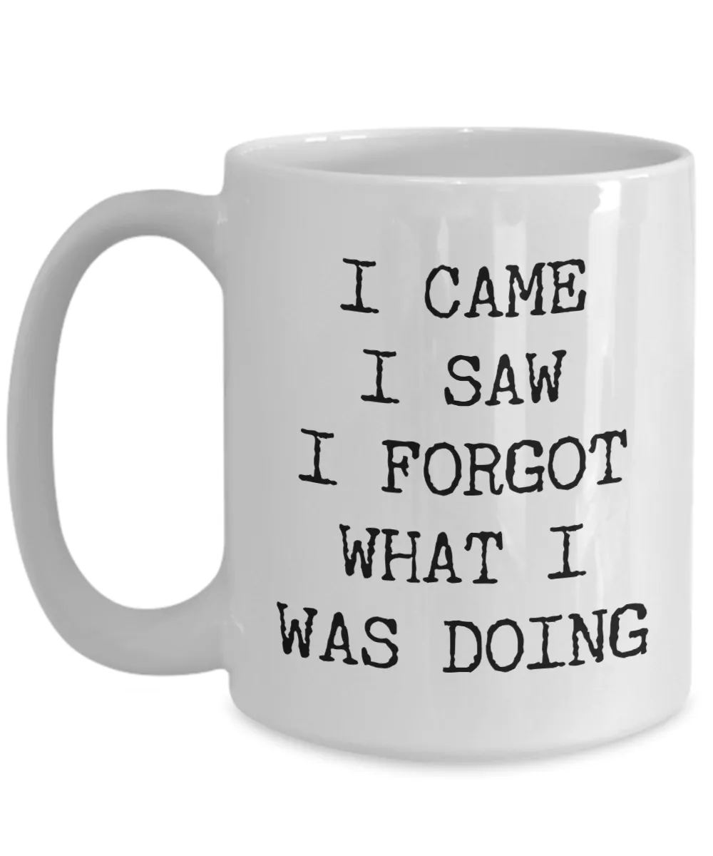 I Came I Saw I Forgot What I Was Doing Mug Funny Coffee Cup