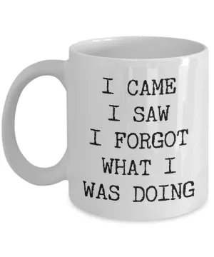 I Came I Saw I Forgot What I Was Doing Mug Funny Coffee Cup