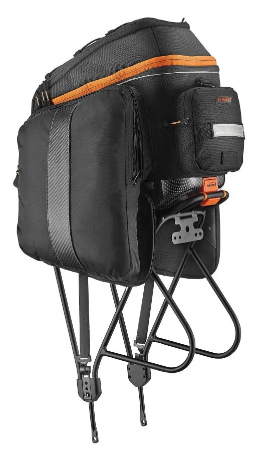 IBERA Pak Rak Expandable Clip-On Bag With Fold Down Panniers - 23L