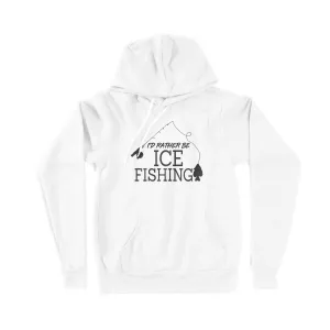 I'd rather be Ice fishing crappie Ice Hole Fish Frozen Winter Snow Angling , funny ice fishing shirts D02 NPQ401 Premium Hoodie
