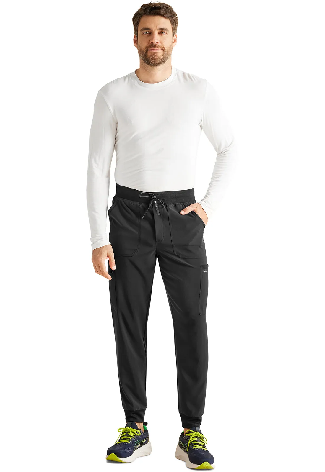 Inspira Flex IP066A Men's Mid Rise Jogger Black