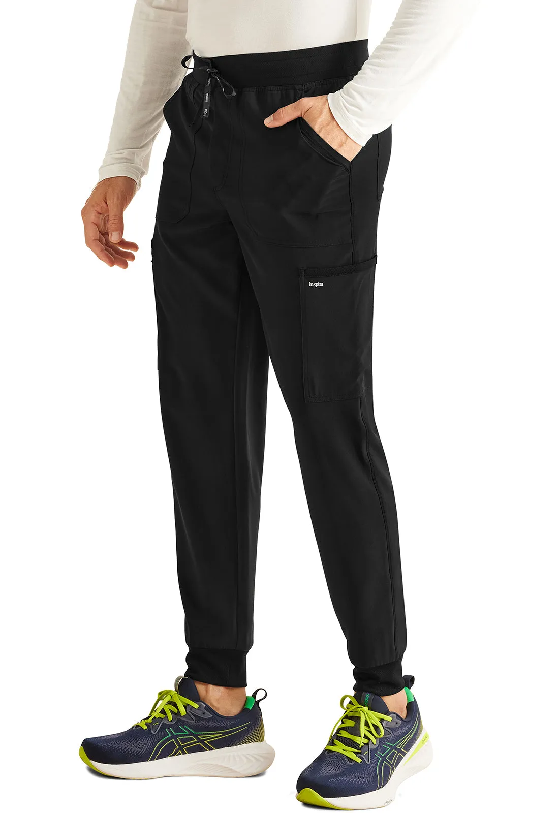 Inspira Flex IP066A Men's Mid Rise Jogger Black