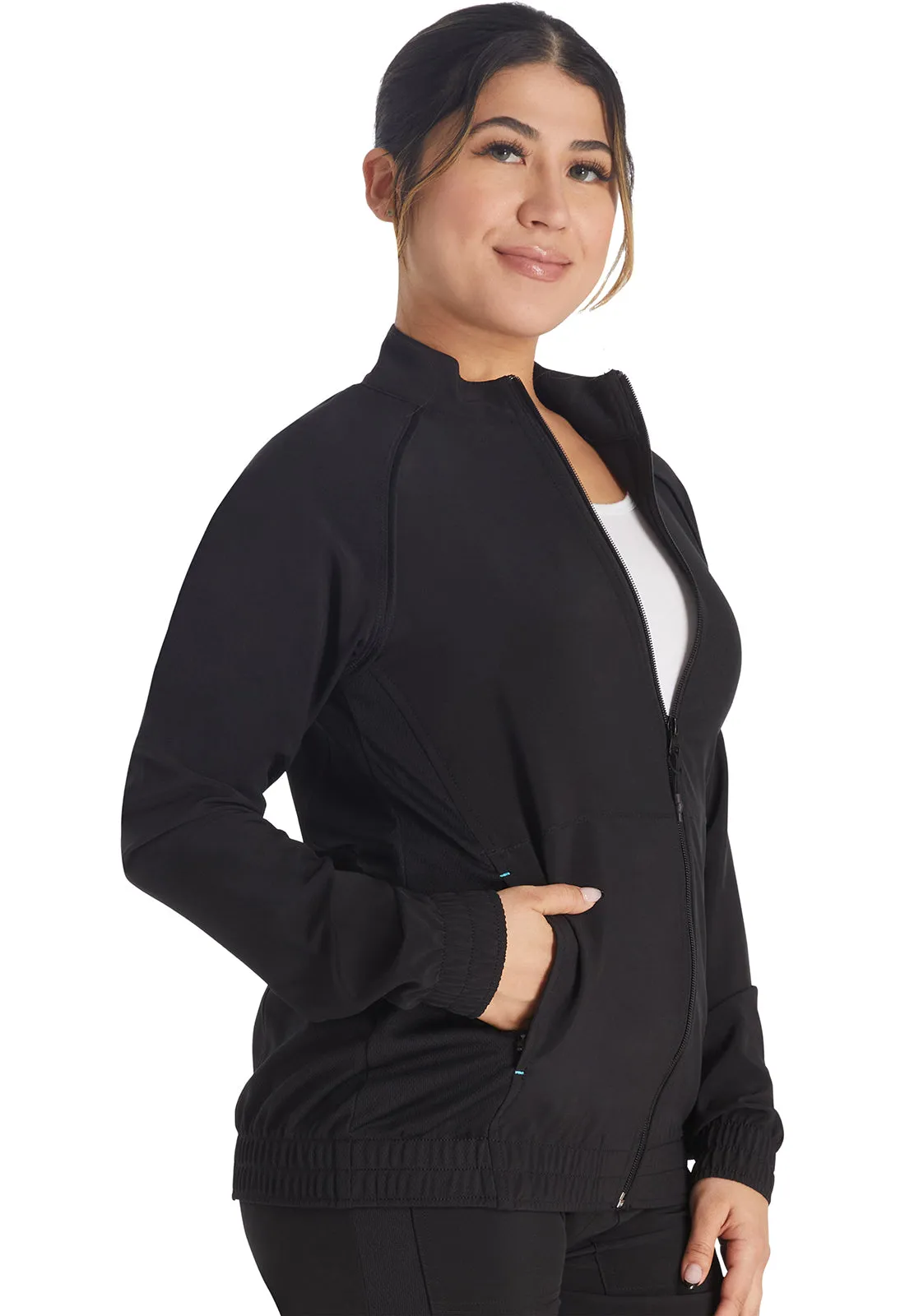 Inspira Flex IP307A Zip Front Jacket Black