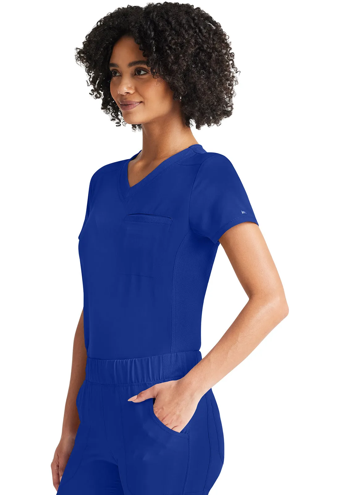 Inspira Flex IP600A V-Neck Tuckable Top Royal