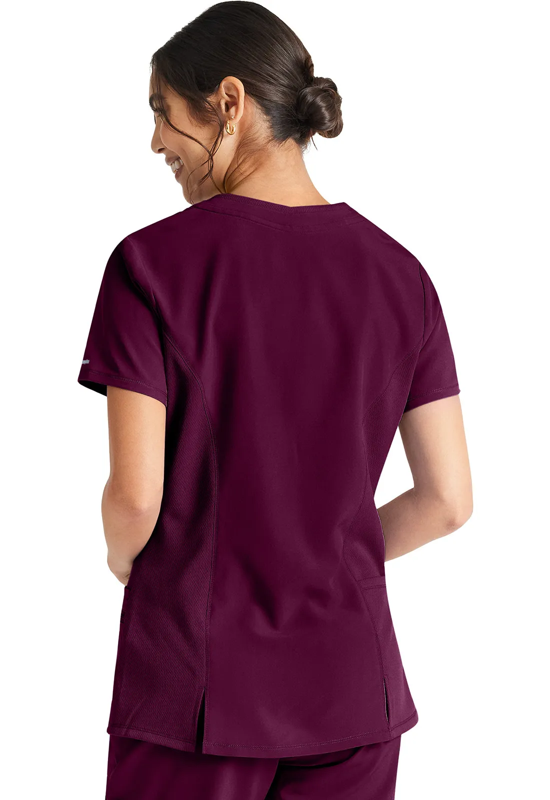 Inspira Flex IP727A V-Neck Top Wine