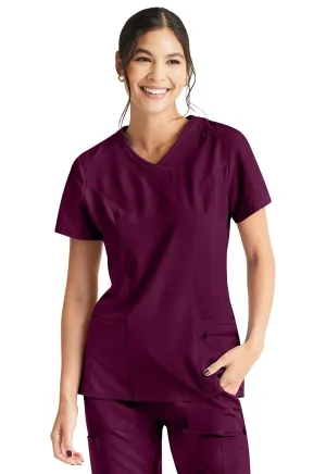 Inspira Flex IP727A V-Neck Top Wine