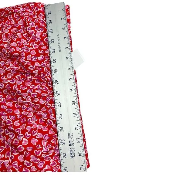 J Crew Pajama Bottoms WMNS S Red Hearts Cropped Print Cotton Valentines Love