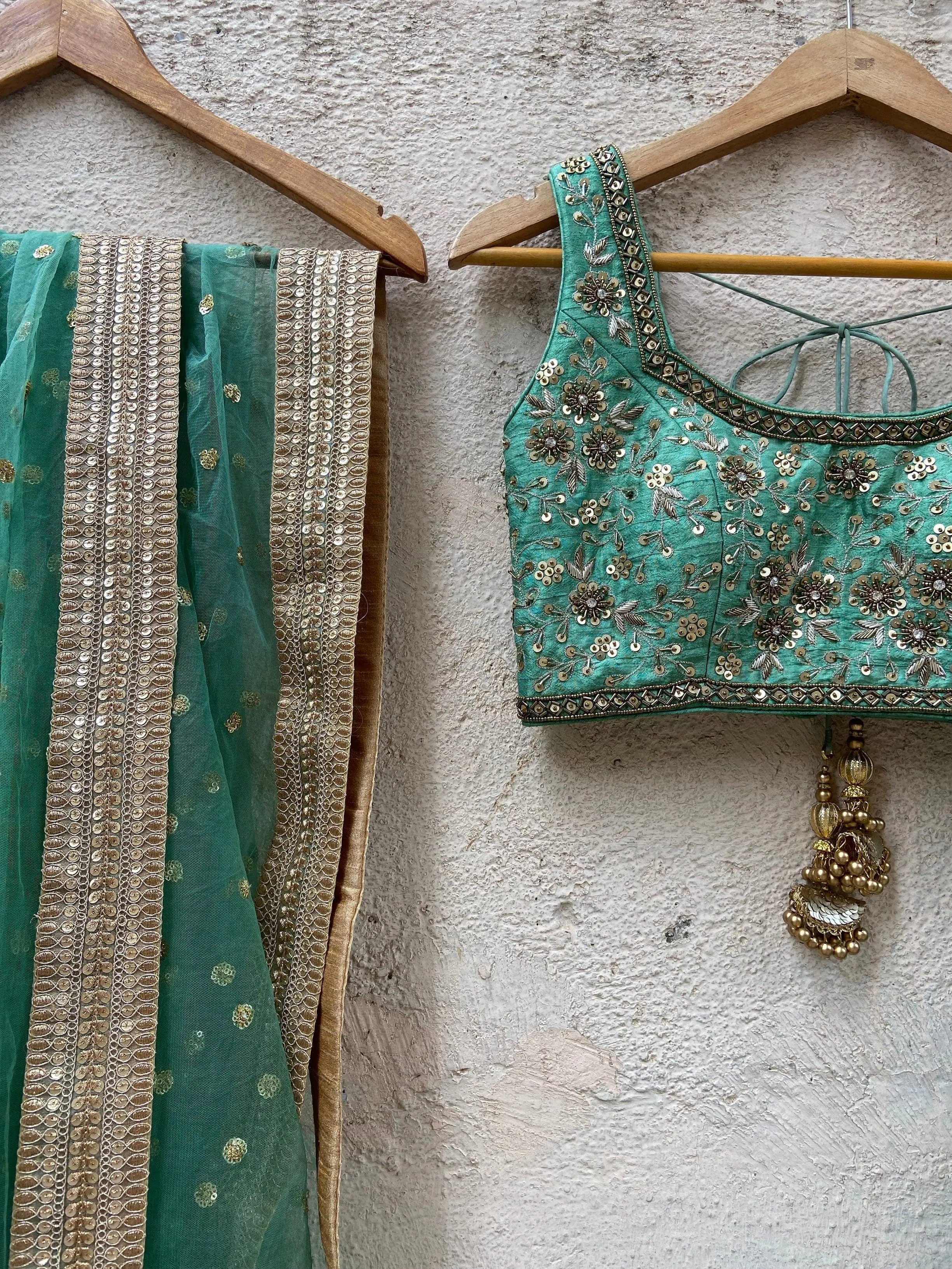 Jade Green  Lehenga Set