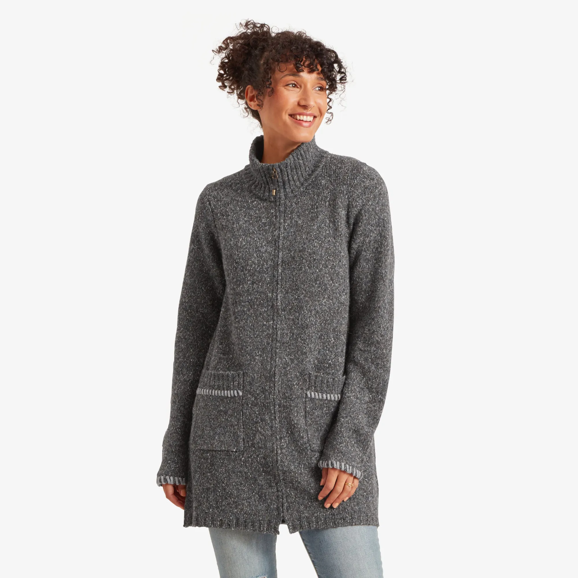 Jaga Full Zip Duster - Kharani Grey