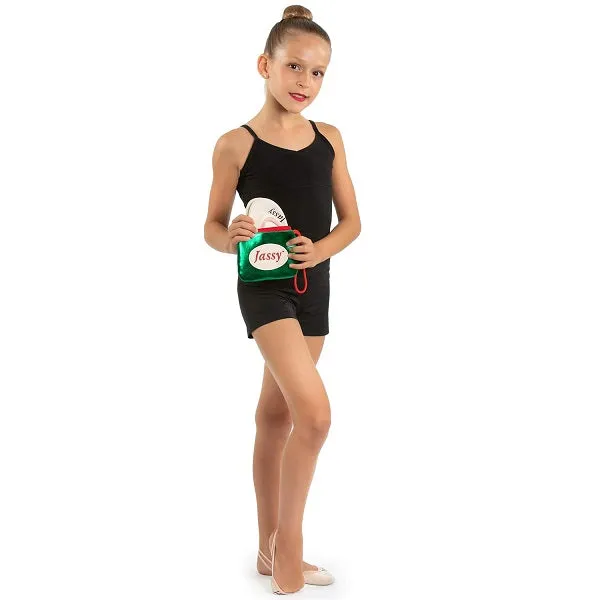 Jassy Rhythmic Gymnastics Shoe Pouch – Color: Metallic Platinum