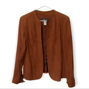 Jones New York Suede Jacket | Rust Brown | Size M