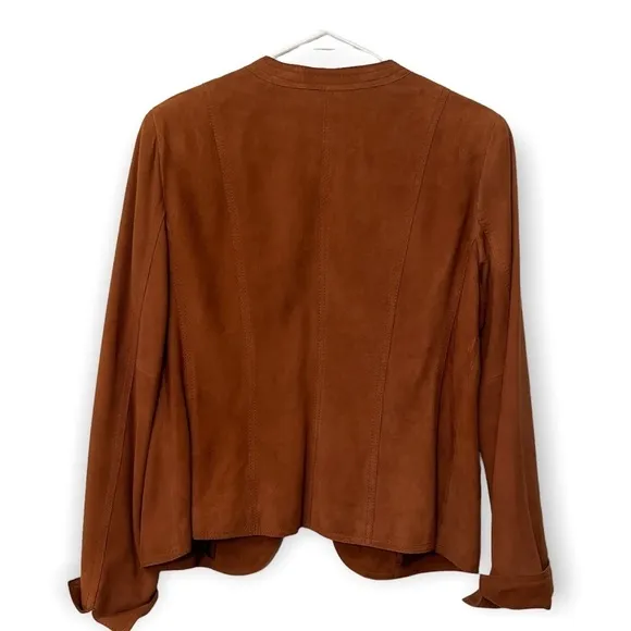 Jones New York Suede Jacket | Rust Brown | Size M