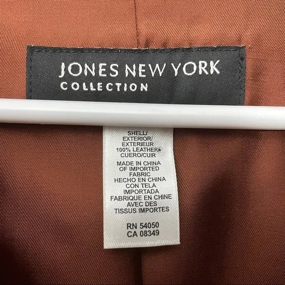 Jones New York Suede Jacket | Rust Brown | Size M