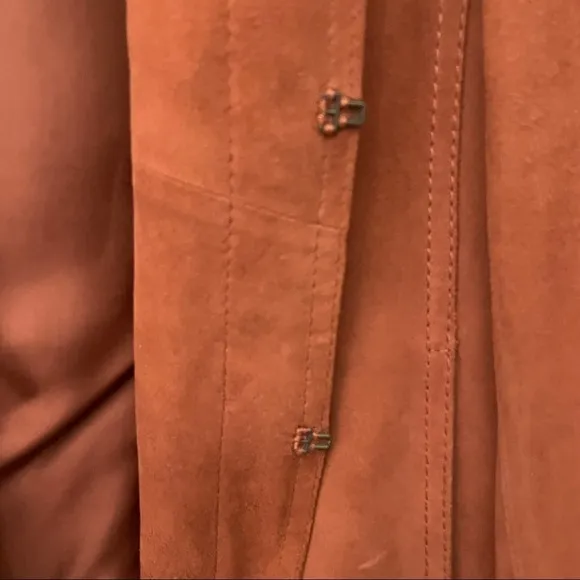 Jones New York Suede Jacket | Rust Brown | Size M
