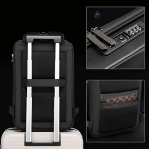 JUMO CYLY Anti-Theft Hard Shell Laptop Backpack, Expandable Waterproof Computer Backpack with USB Charging Port