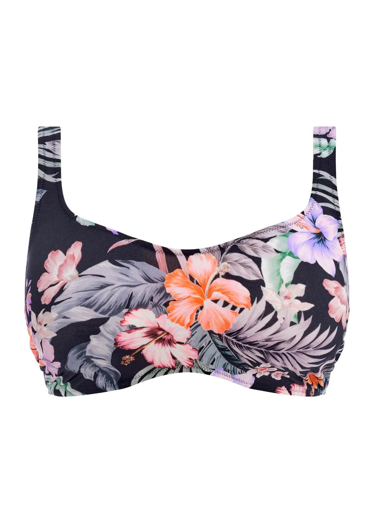 Kamala Bay Underwire Bralette Bikini Top In Midnight